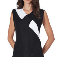 casacca Cindy nero / bianco 100% poliestere, taglia unica gr 180. Asciugatura rapida