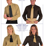 Camicia unisex biscotto e cacao cotone misto, leggera 115gr, stiro facile, asciugatura rapida