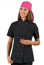giacca-cuoco-lady-extra-light-nera-fuxia