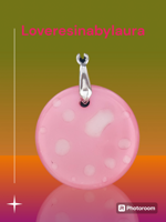 pendente-tondo-rosa-con-finte-bollicine