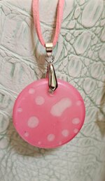 pendente-tondo-rosa-con-finte-bollicine