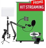 kit-streaming-green-screen-webcam-w401l-microfono-m100-e-braccio-lampada