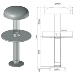 model-l-heat-90107-riscaldatore-a-pellet-outdoor-con-cupola-xl-90-cm-e-tavo-xl-107-cm
