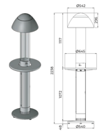 model-l-heat-5565-riscaldatore-a-pellet-outdoor-con-cupola-standard-e-tavolino-65-cm
