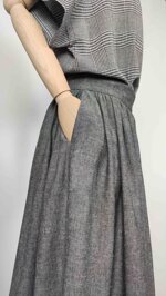 gonna-grigia-arricciata-in-vita