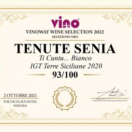 Vinoway premio Insolia Il Ti Cuntu Insolia premiato dall'associazione Vinoway Italia di Davide Gangi