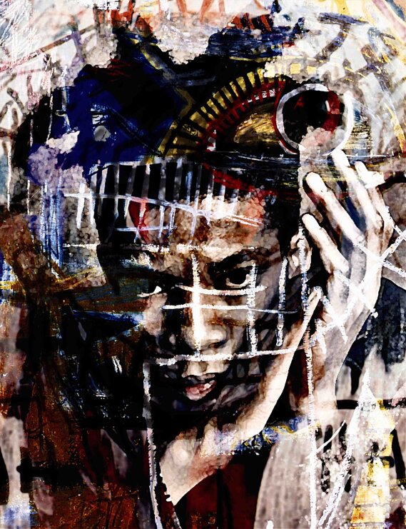P.S.P._ JEAN MICHEL BASQUIAT Posthumous Self Portrait_ J.M. Basquiat 2017