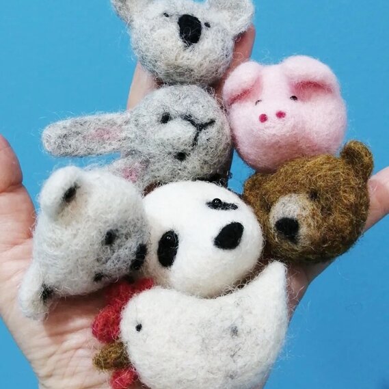 Animali in feltro Animali in feltro, realizzati con la tecnica chiamata needlefelt