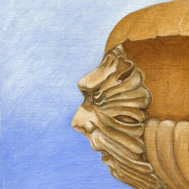 Eolo tempera grassa su cartone telato cm 20x 30