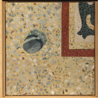 Reperti- sasso nero striato tempera grassa su tela cm 20x 20