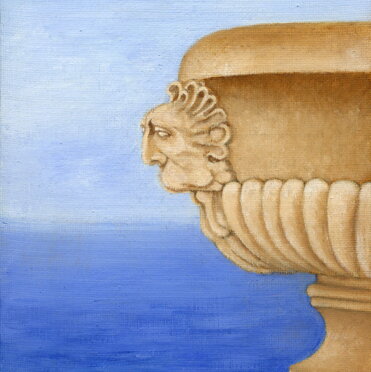 Tritone tempera grassa su cartone telato cm20x 30