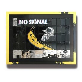 NO SIGNAL ACRILICO SPRAY SU DISPLAYIPHONE, 100X90CM
