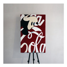Mickey Pop acrilico su tela 80x50cm