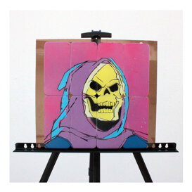 SKELETOR AACRILICO SPRAY SU DISPLAYIPHONE, 30X30CM