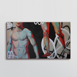 PORN 80X120CM SU TELA, TECNICA MISTA