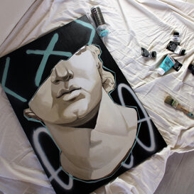 ignoto tecnica mista, 70x100 cm
