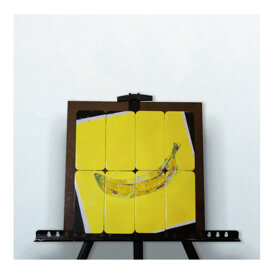 Banana ACRILICO SPRAY SU DISPLAYIPHONE, 30X30CM