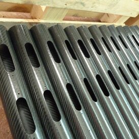 Particolare tubi Alloggiamenti per carrucole cime , settore nautico