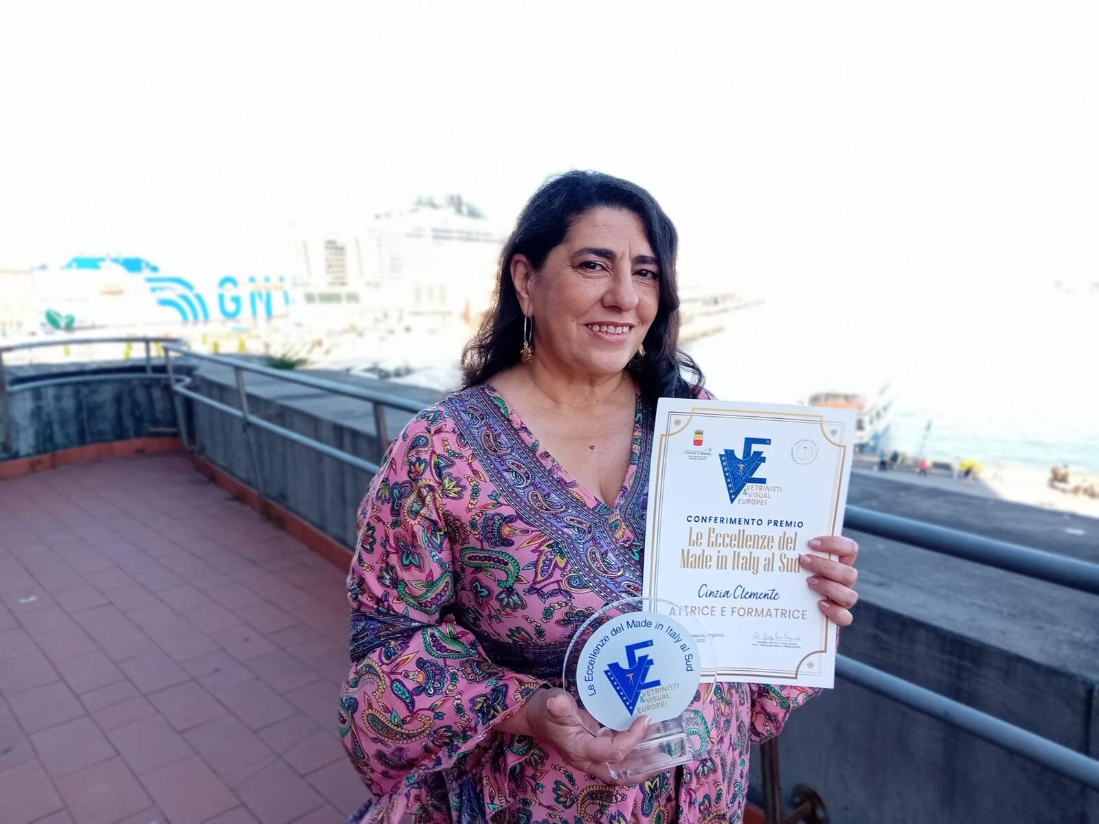 Cinzia Clemente premiata alle “Eccellenze del Made in Italy al Sud” al Maschio Angioino