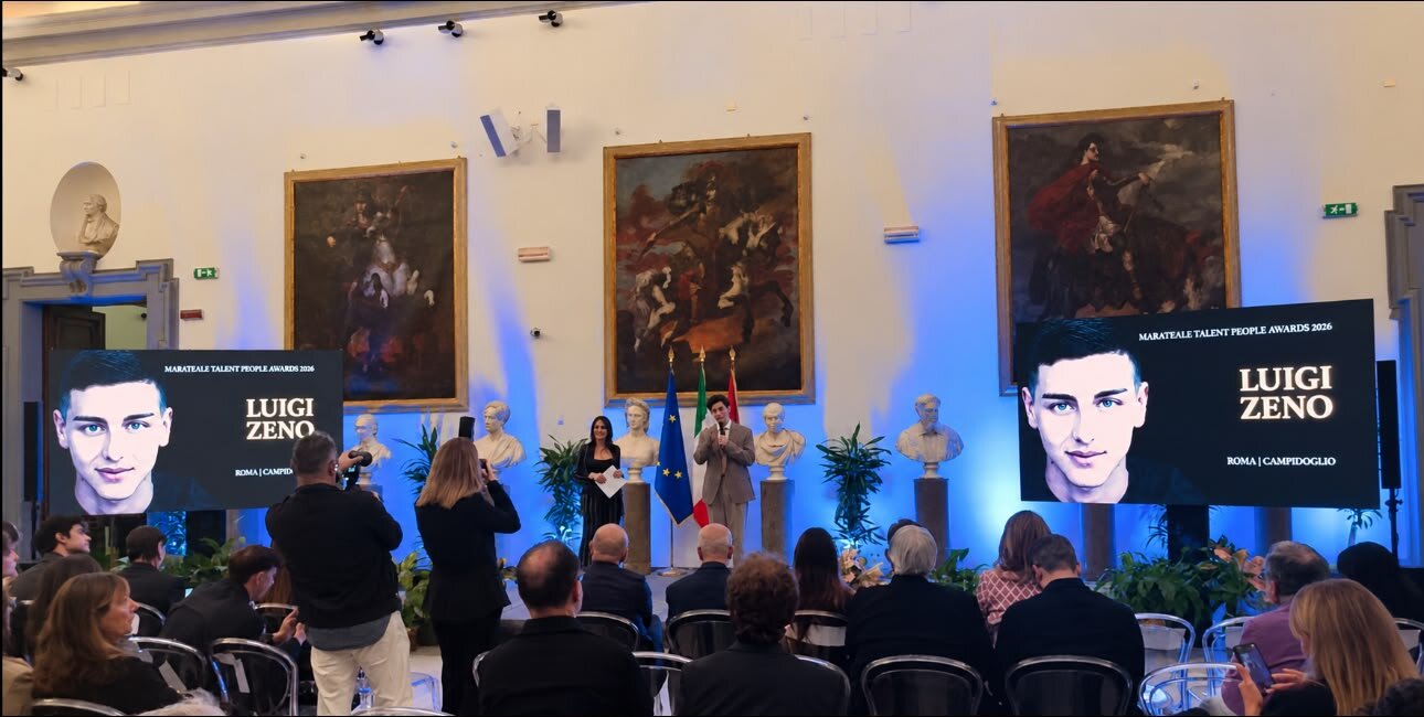 Dai set di Netflix e Rai 1 al Campidoglio: Luigi Zeno premiato al Marateale Talent People Awards 2026