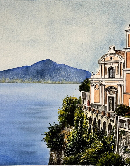 Vico Equense watercolor acquerello