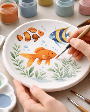 esempio di decorazione su ceramica