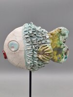 pesce-tropicale-onde-di-luce-scultura-in-ceramica-raku-17x14x7