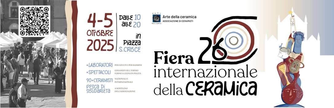 Vieni a trovarmi a Firenze 26ª Fiera Internazionale della Ceramica di Firenze! La mia ceramica Raku e Nerikomi ti aspetta in Santa Croce