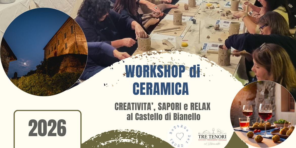 workshop di ceramica al castello di bianello