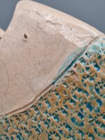 vaso-pesce-con-squame-oro-e-turchese-ceramica-raku-23x19x5