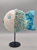 pesce-tropicale-onde-di-luce-scultura-in-ceramica-raku-22x16x5