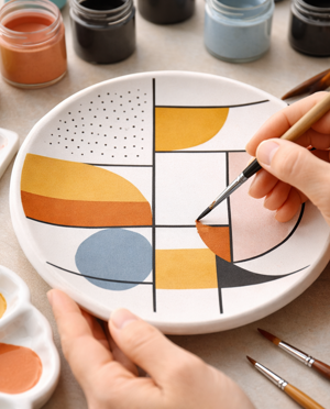 esempio di decorazione su ceramica