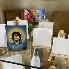 mini tela con cavalletto personalizzata