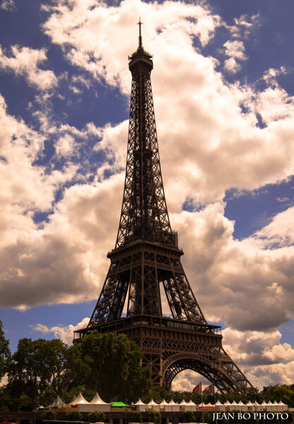 The tower seen from the Seine