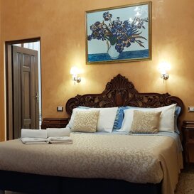 Camera giardino, il letto king size La stanza più ampia con tutti i comfort