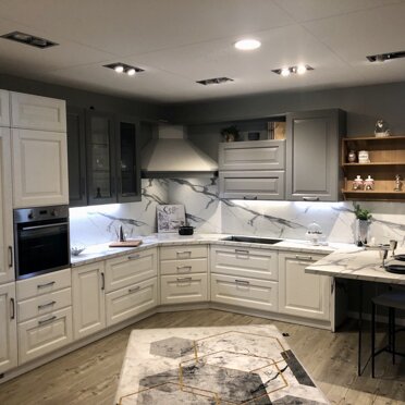 Cucina BALTIMORA Frassino Bianco + Opaco Grigio Cucina BALTIMORA Frassino Bianco + Opaco Grigio