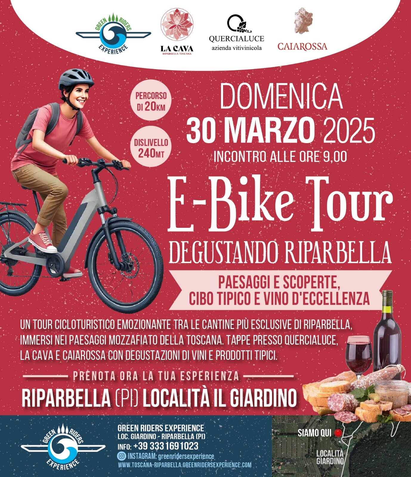 E-Bike Tour Degustando Riparbella &ndash; Domenica 30 Marzo 2025