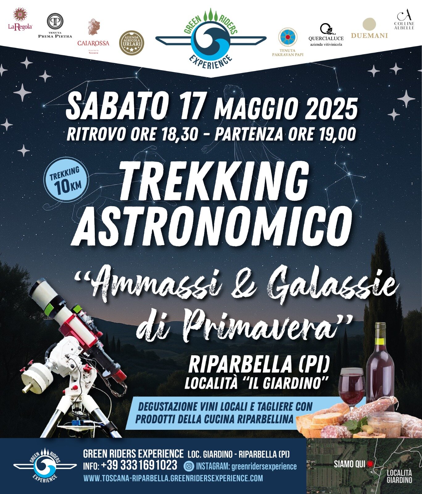 TREKKING ASTRONOMICO Ammassi & Galassie di Primavera &ndash; Sabato 17 Maggio 2025