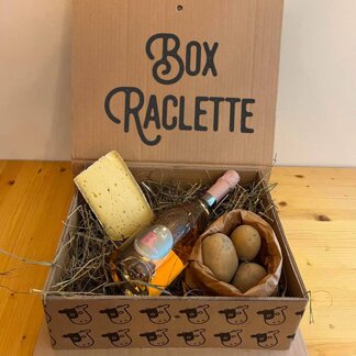 Box Raclette 40,00 € - NOSTRANO COSASCA 60 giorni, PATATE NOSTRANE di CUZZAGO, ﻿VINO EDOARDO PATRONE