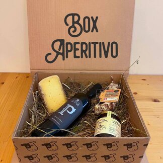 Box Aperitivo 50,00 € - NOSTRANO COSASCA 6-8 mesi, ﻿SALAMINO DI MAIALE, ﻿﻿MIELE OSSOLANO, ﻿﻿VINO EDOARDO PATRONE