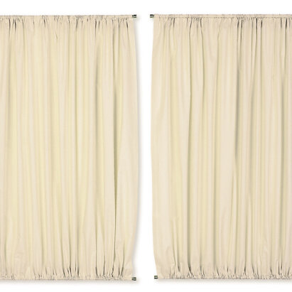 Tenda a vetro arricciata con passante sopra e sott Tenda a vetro con passante superiore e inferiore per bastoncino, si arriccia naturalmente sui baston