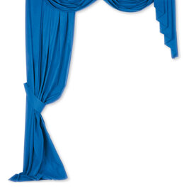 Festone doppio con coda lunga e corta Mantovana a festone doppio con una coda laterale lunga e una corta