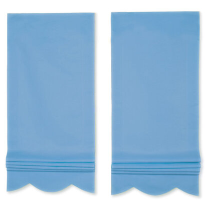 Pacchetto 'Teso Sagomato' Telo teso, tipicamente rifinito con un bordo ton sur ton o in contrasto di colore con fondo sagomato