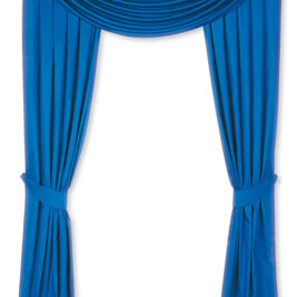 Festone con code laterali lunghe Mantovana a festone e code laterali lunghe