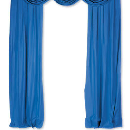 Festone triplo con coda lunga e corta Mantovana a festone triplo con una coda laterale lunga e una corta