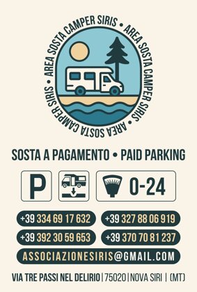 Area Sosta Camper Siris Nova Siri 