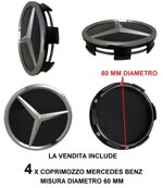 4-tappi-coprimozzo-60-mm-nero-lucido-per-cerchi-in-lega-mercedes-classe-a-c-b-e-cla-clk-m-ml-s