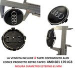 vendita-4-unita-tappi-coprimozzo-audi-61-mm-diametro-codice-prodotto-originale-4m0601170jg3