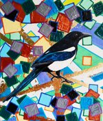 gazza-uccello-dipinto