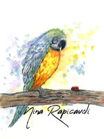 pappagallino-e-coccinella-stampa-con-cornice